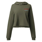 Escape The Ordinary crop hoodie with raw hem and dropped shoulder streetwear style