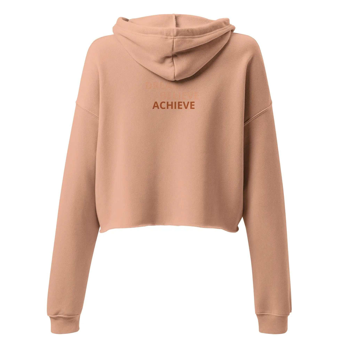 Escape The Ordinary crop hoodie with raw hem and streetwear style