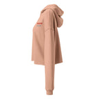 Escape The Ordinary crop hoodie with raw hem and dropped shoulders in streetwear style